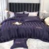 Bộ chăn ga gối khách sạn cotton kẻ sọc K & Q mã KQ01 Bộ chăn ga gối khách sạn cotton kẻ sọc KQ01