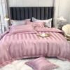 Bộ chăn ga gối khách sạn cotton kẻ sọc K & Q mã KQ04 Bộ chăn ga gối khách sạn cotton kẻ sọc K & Q mã KQ04