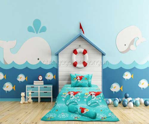 Bộ chăn ga gối Sông Hồng dòng Disney DN1805