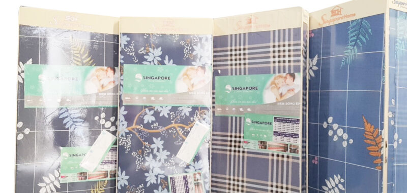 Đệm bông ép Singapore vải cotton Đệm singapore vải cotton