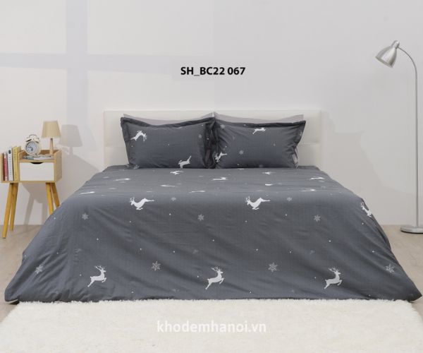 bộ chăn ga gối basic sông hồng bc22067 chính hãng tại hà nội