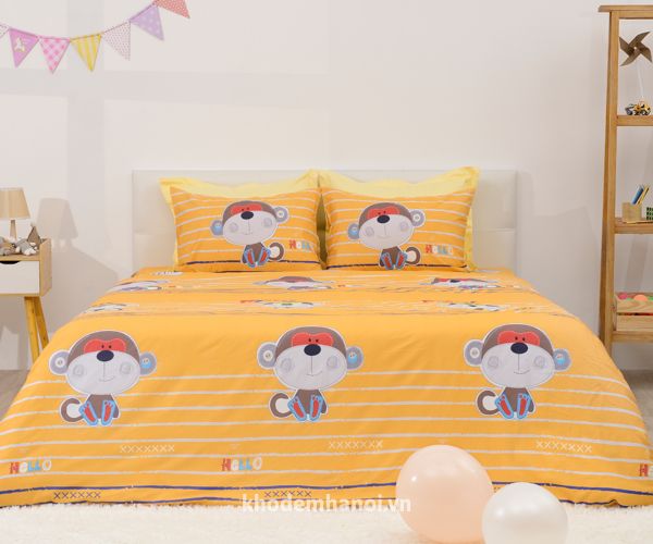 bộ chăn ga gối sông hồng trẻ em yc22003 chính hãng tại hà nội